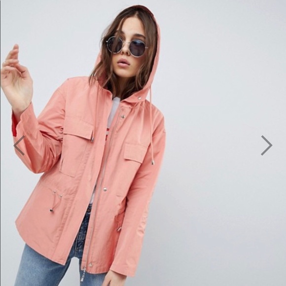 NWT ASOS DESIGN Tie Waist Rainwear Jacket - Picture 4 of 6
